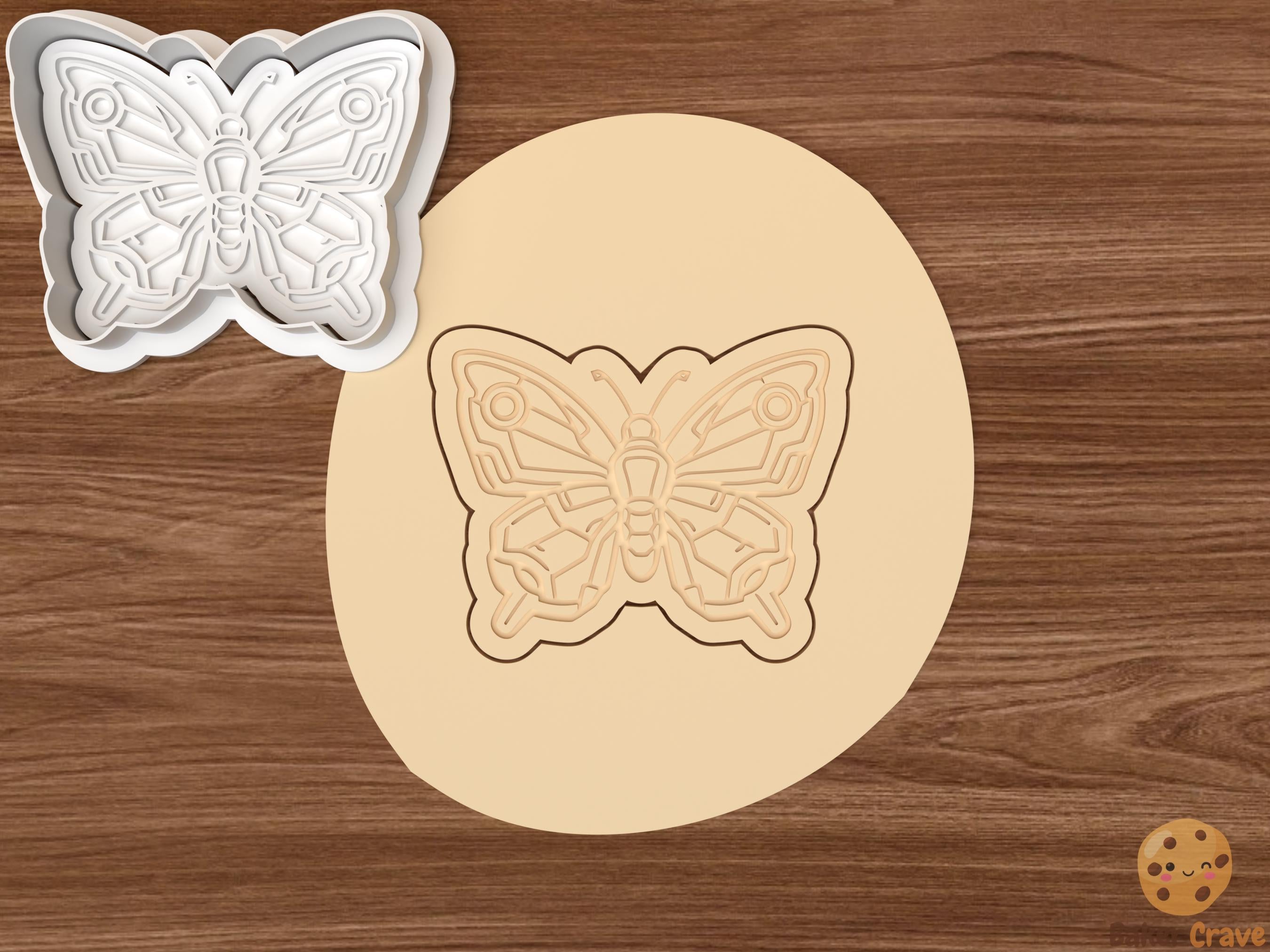Mechanical Butterfly Cookie Cutter Set STL File