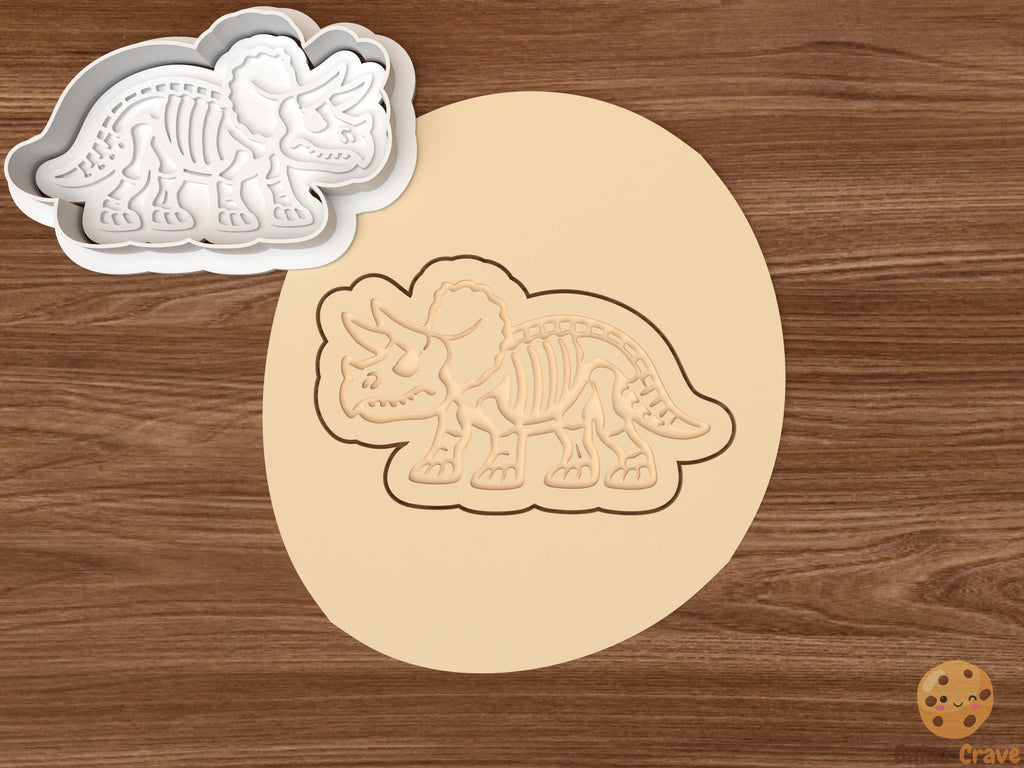 Dinosaur Fossil Cookie Cutter Set STL File