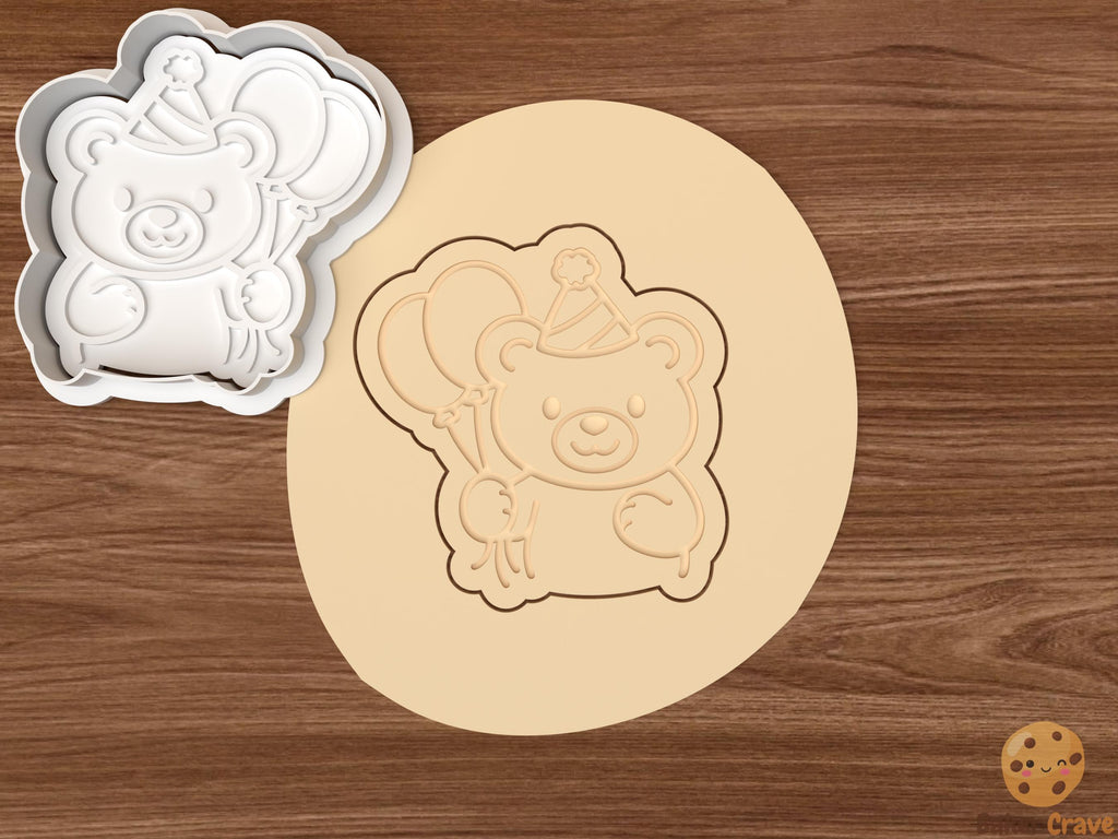 Birthday Teddy Bear Cookie Cutter Set STL File