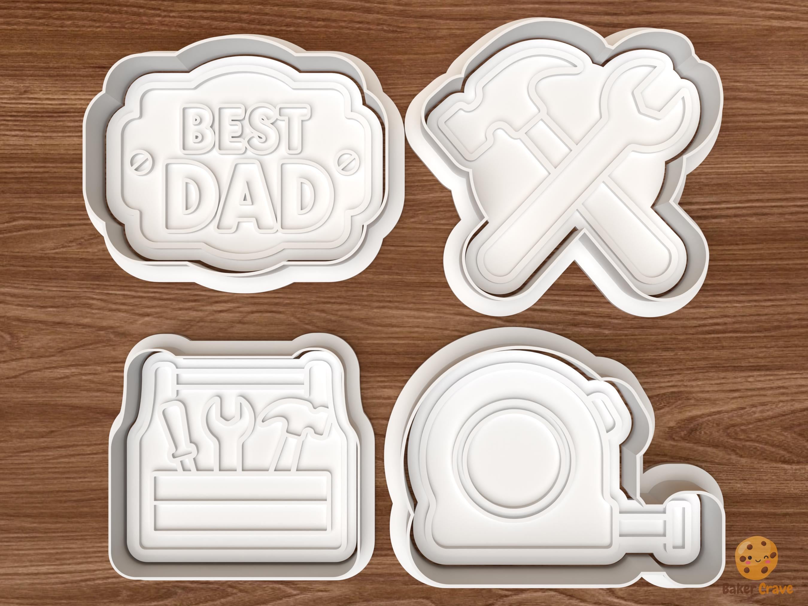 Best Dad Tools Cookie Cutter Set STL File