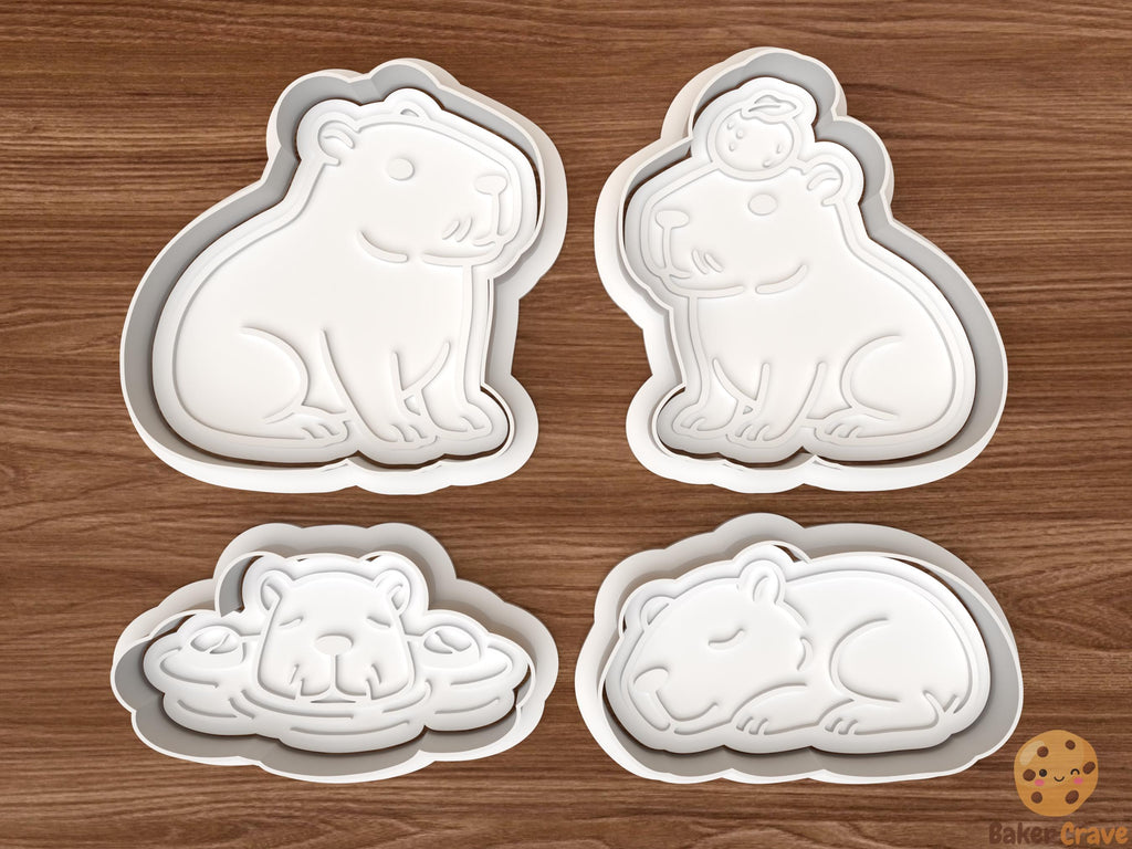 Capybara Cookie Cutter Set STL File