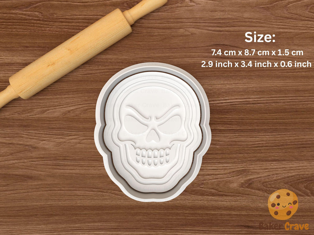 Halloween Skull Face Cookie Cutter STL File