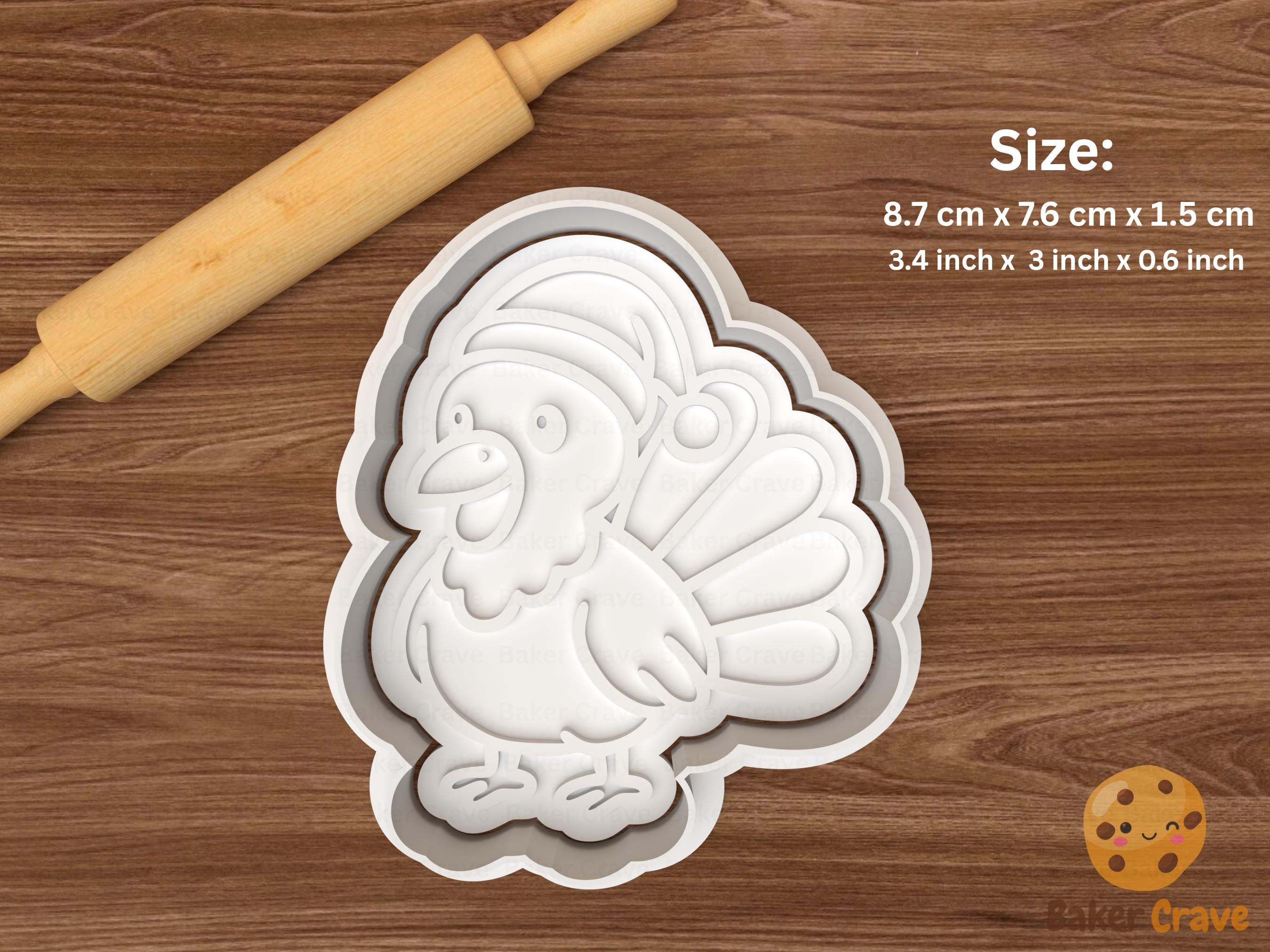 Christmas Turkey Cookie Cutter Set STL File