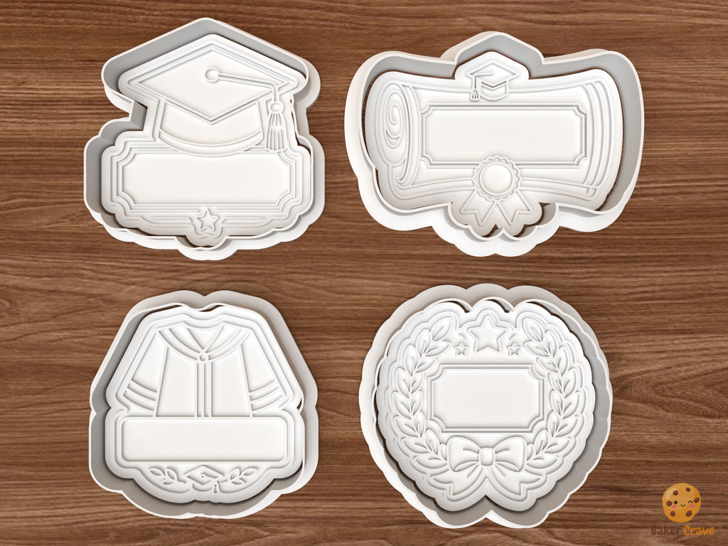 Personalized Graduation Cookie Cutter Set STL File