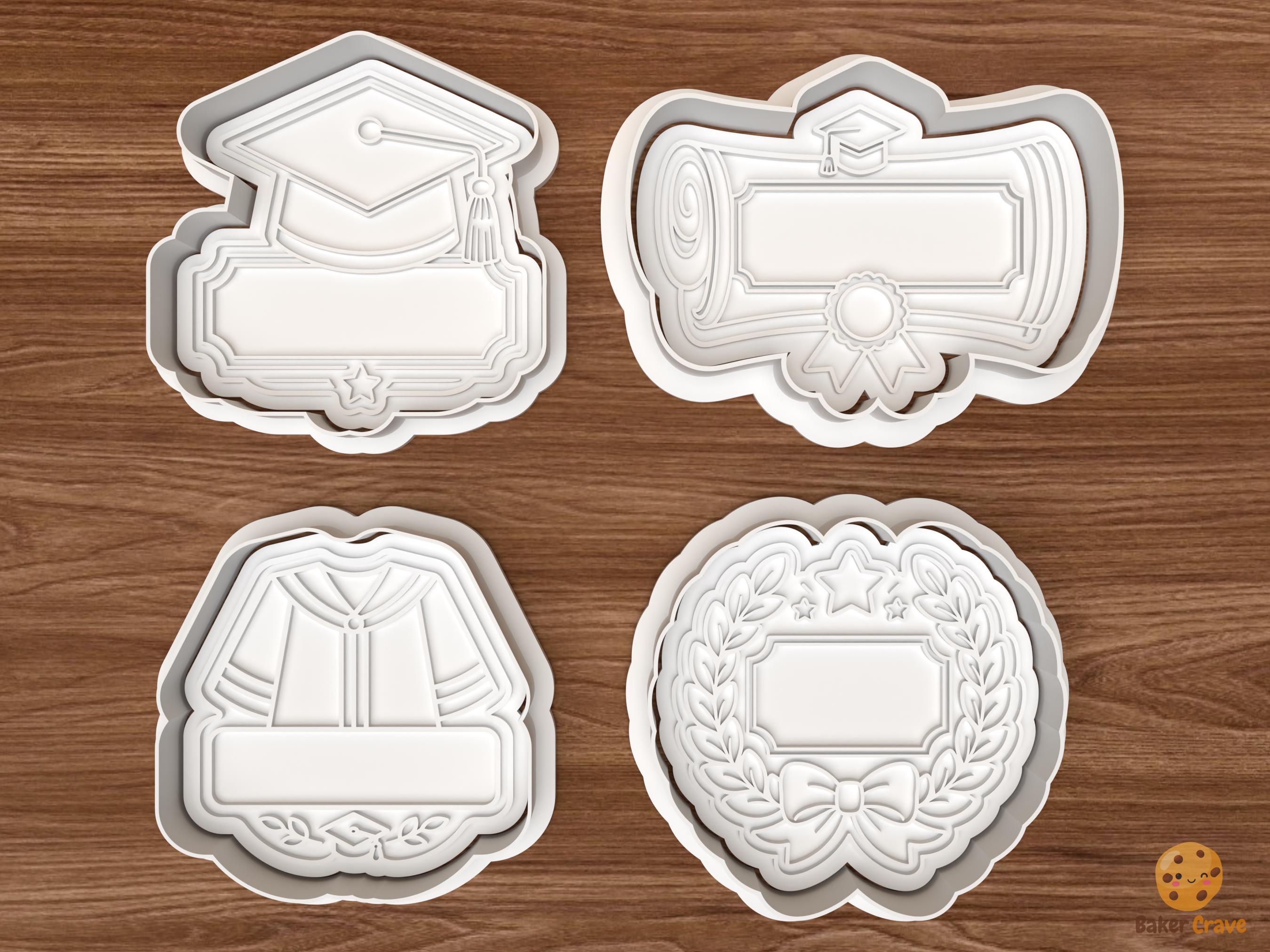 Personalized Graduation Cookie Cutter Set STL File