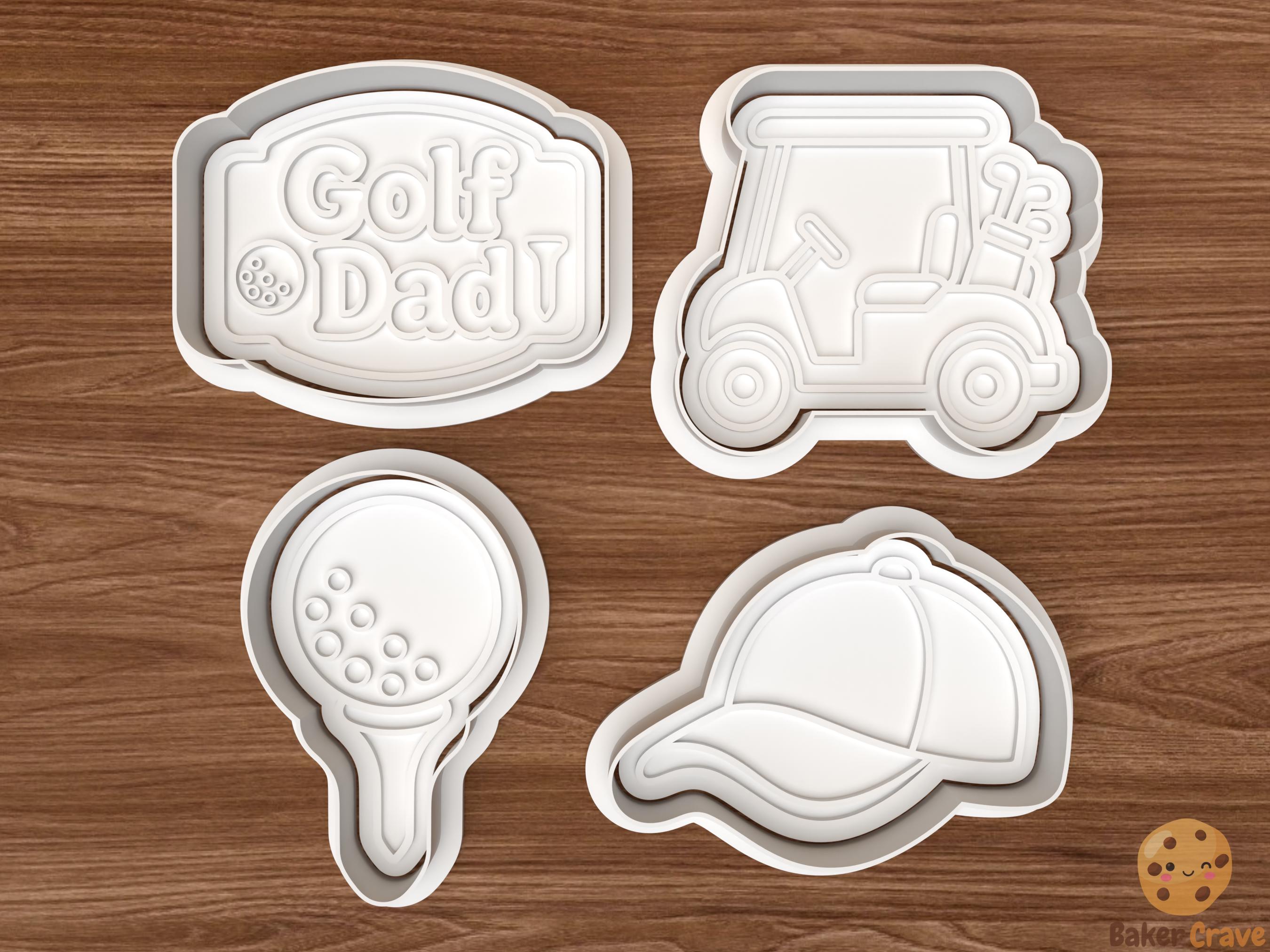 Golf Dad Cookie Cutter Set STL File
