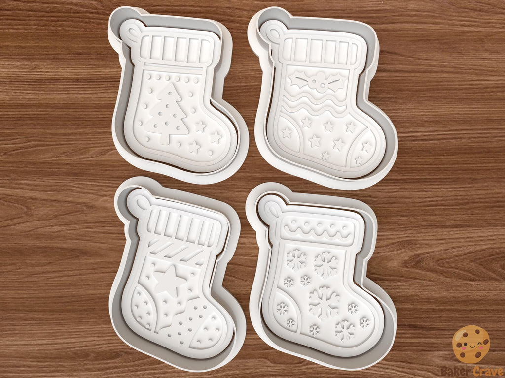 Christmas Stockings Cookie Cutter Set STL File