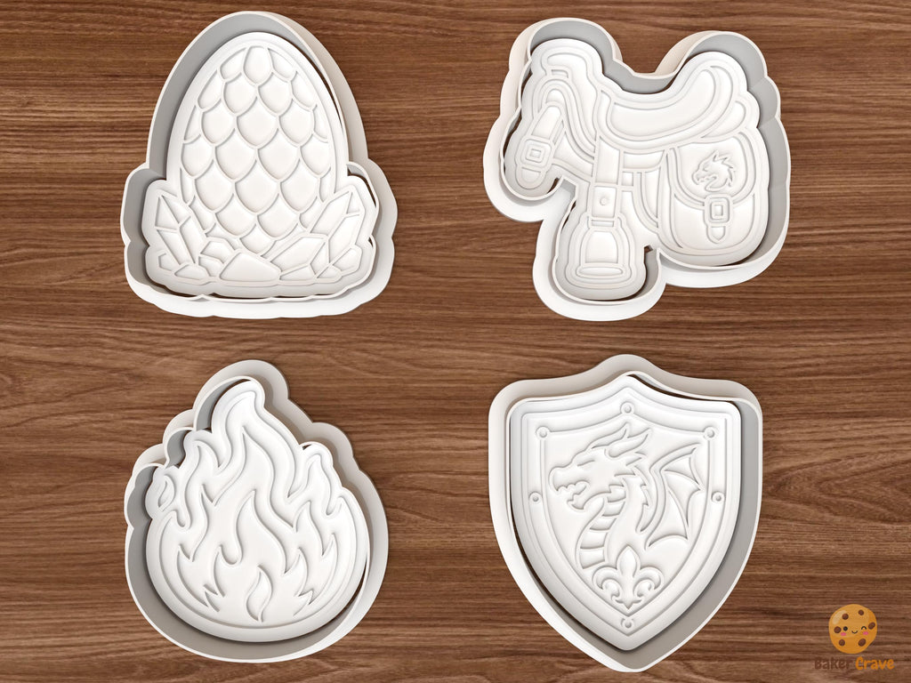 Dragon Fantasy Cookie Cutter Set STL File