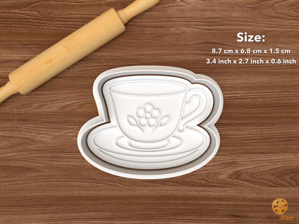 Floral Tea Party Cookie Cutter Set STL File
