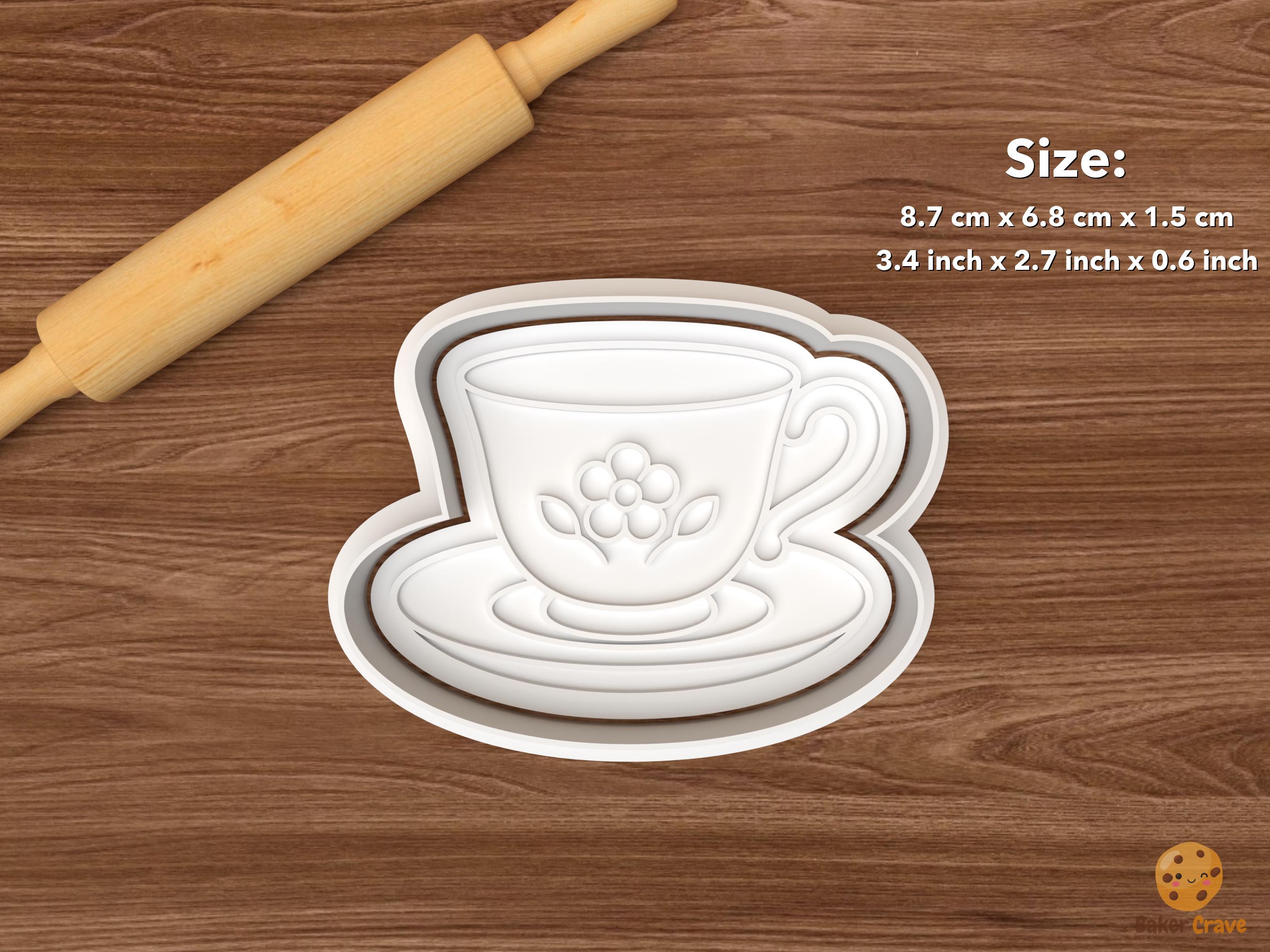 Floral Tea Party Cookie Cutter Set STL File