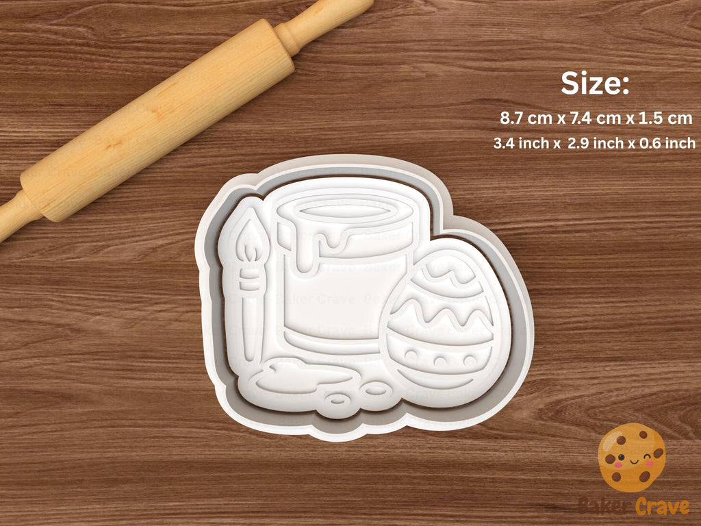 Easter Painting Cookie Cutter Set STL File