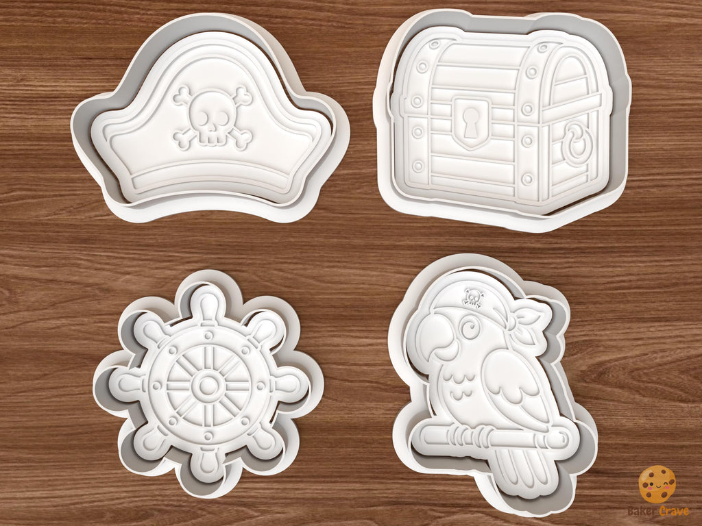 Pirate Adventure Cookie Cutter Set STL File