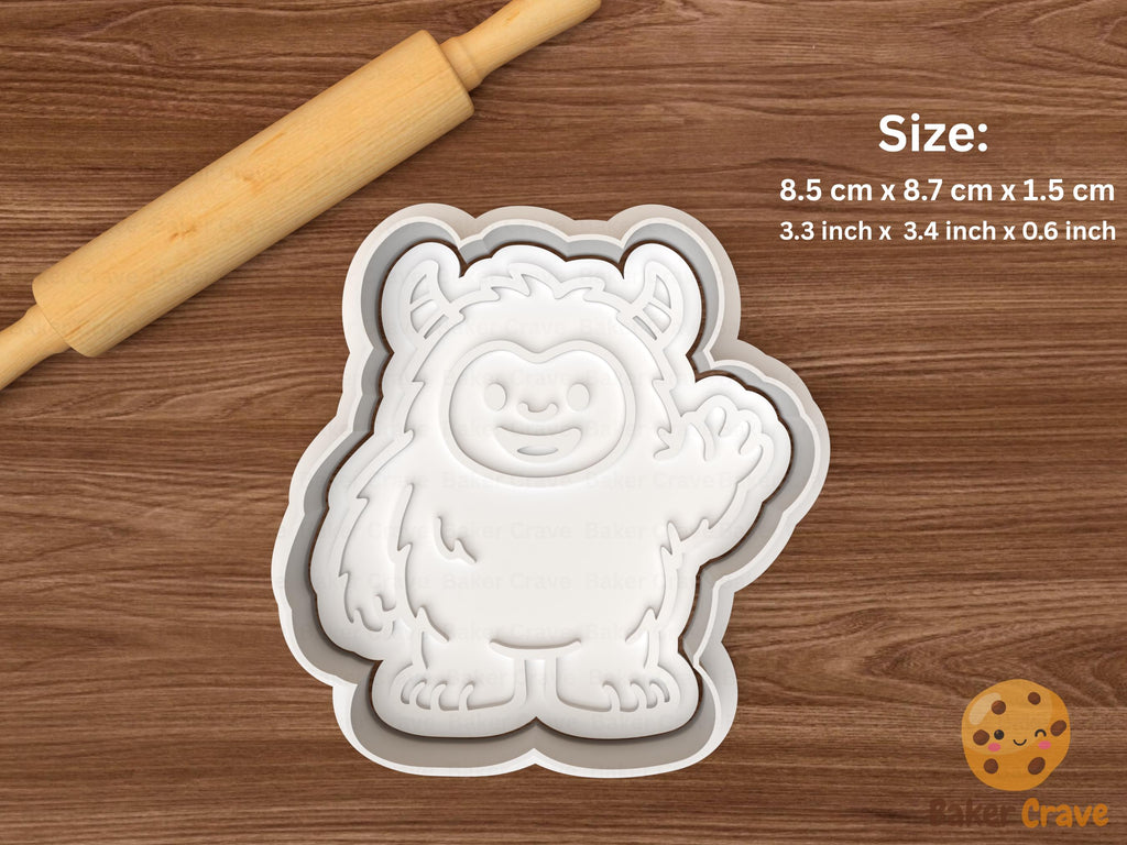 Cute Chunky Yeti Cookie Cutter Set STL File