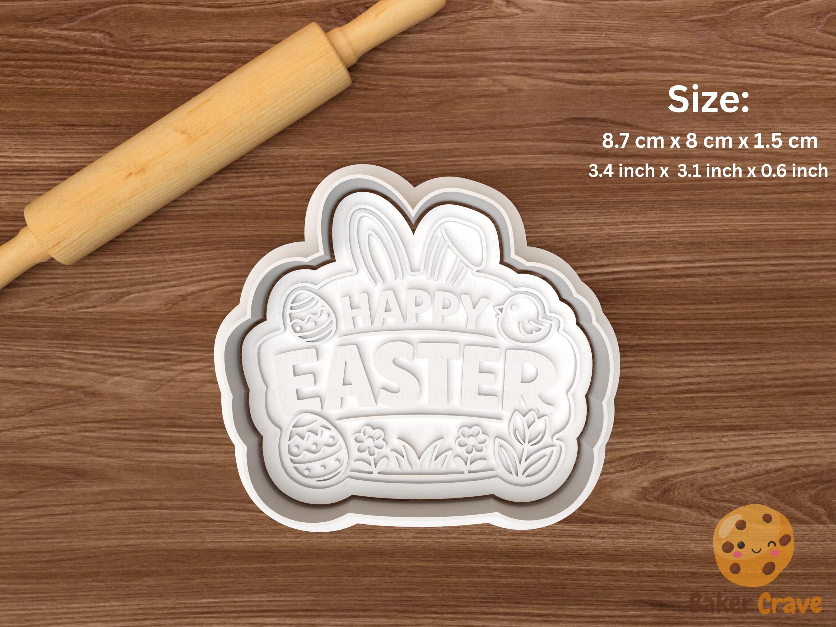 Happy Easter Cookie Cutter STL File