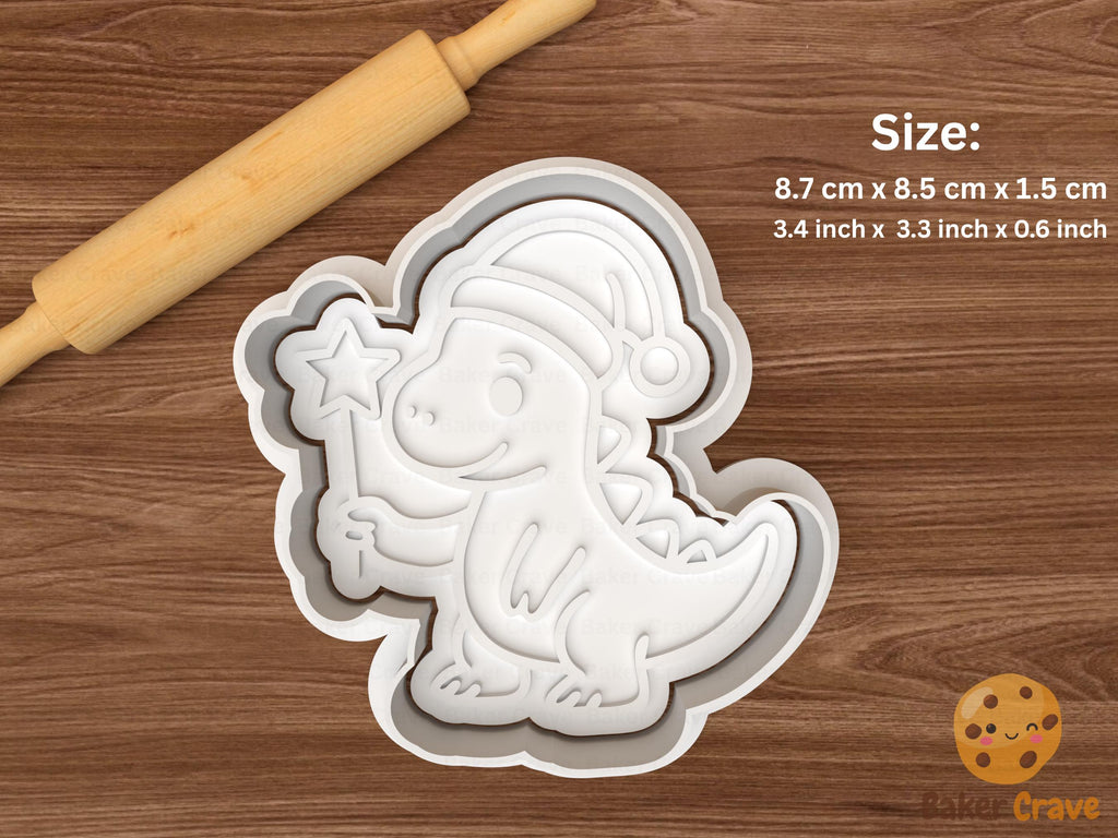 Christmas Dinosaur Cookie Cutter Set STL File