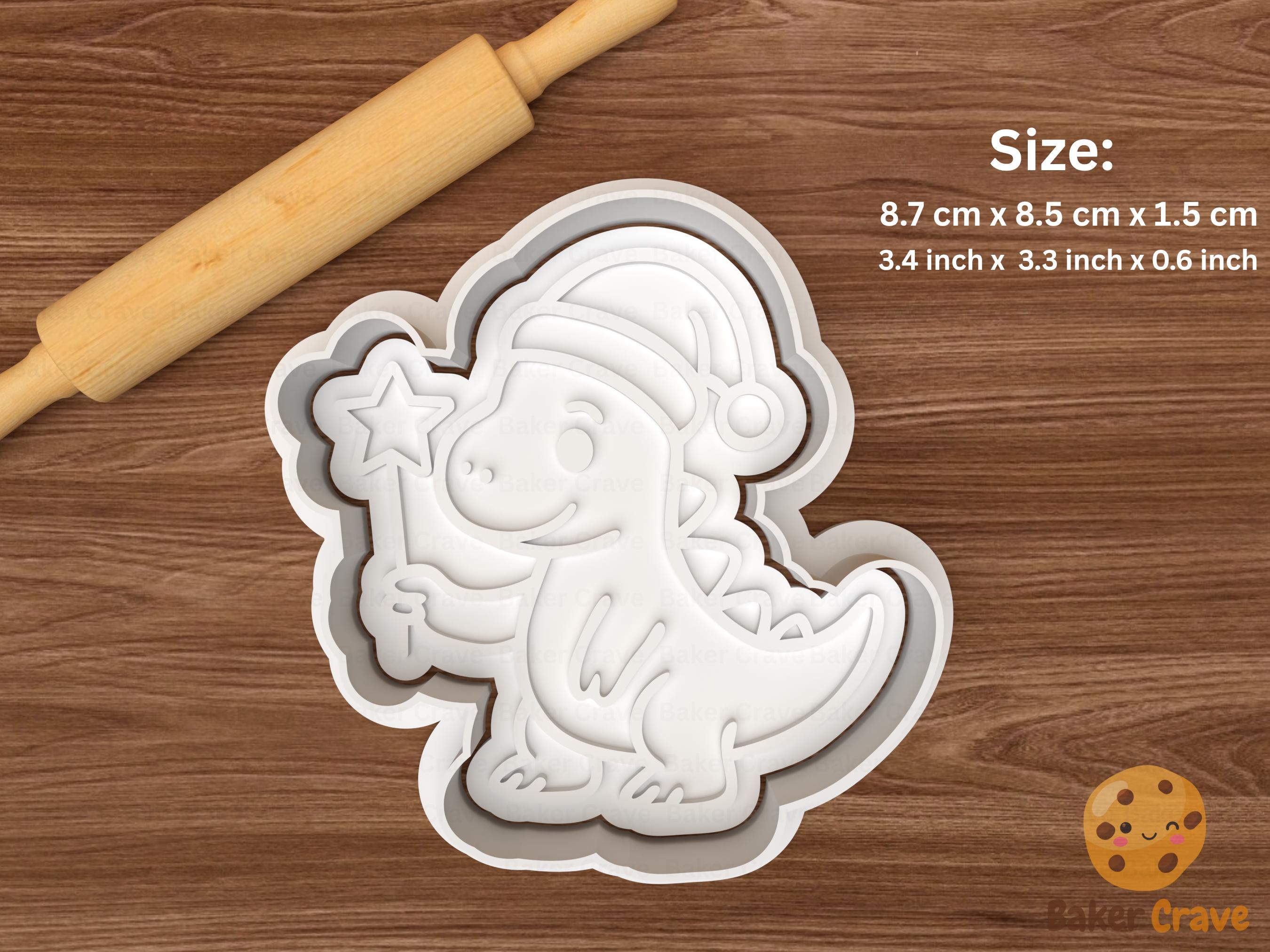 Christmas Dinosaur Cookie Cutter Set STL File