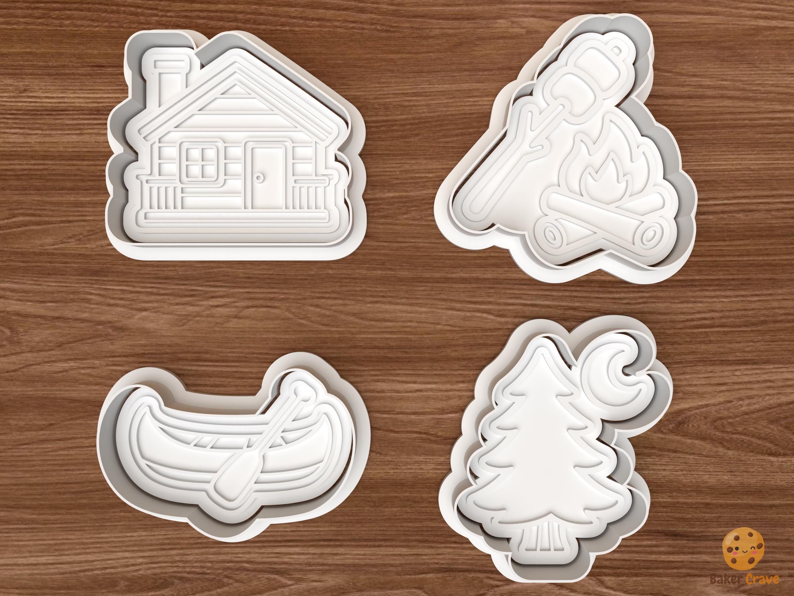 Camping Cookie Cutter Set STL File