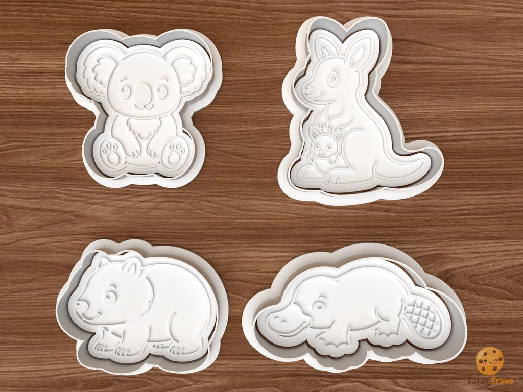 Australian Animals Cookie Cutter Set STL File