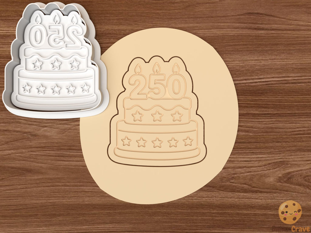 USA 250th Celebration Cookie Cutter Set STL File