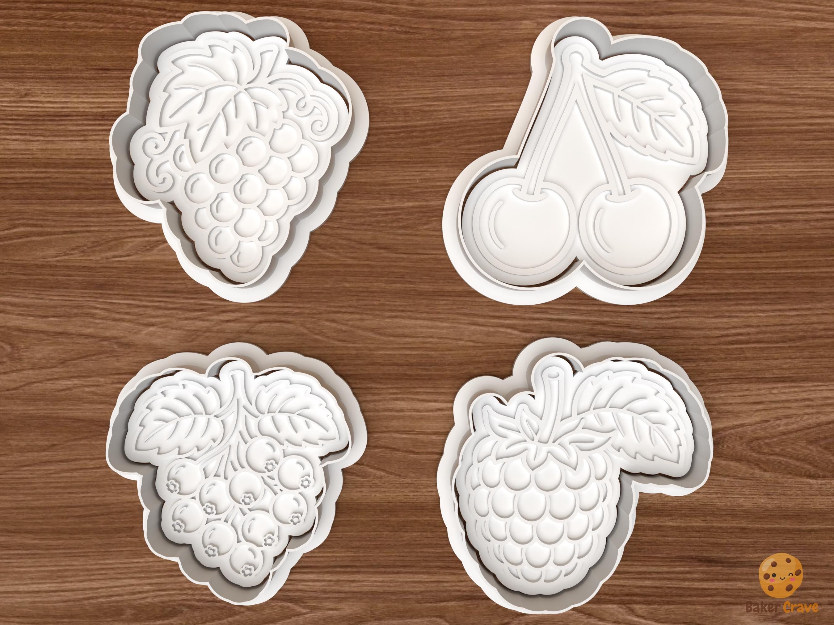 Berry Fruits Cookie Cutter Set STL File