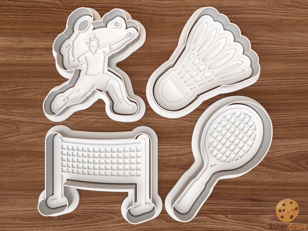 Badminton Cookie Cutter Set STL File