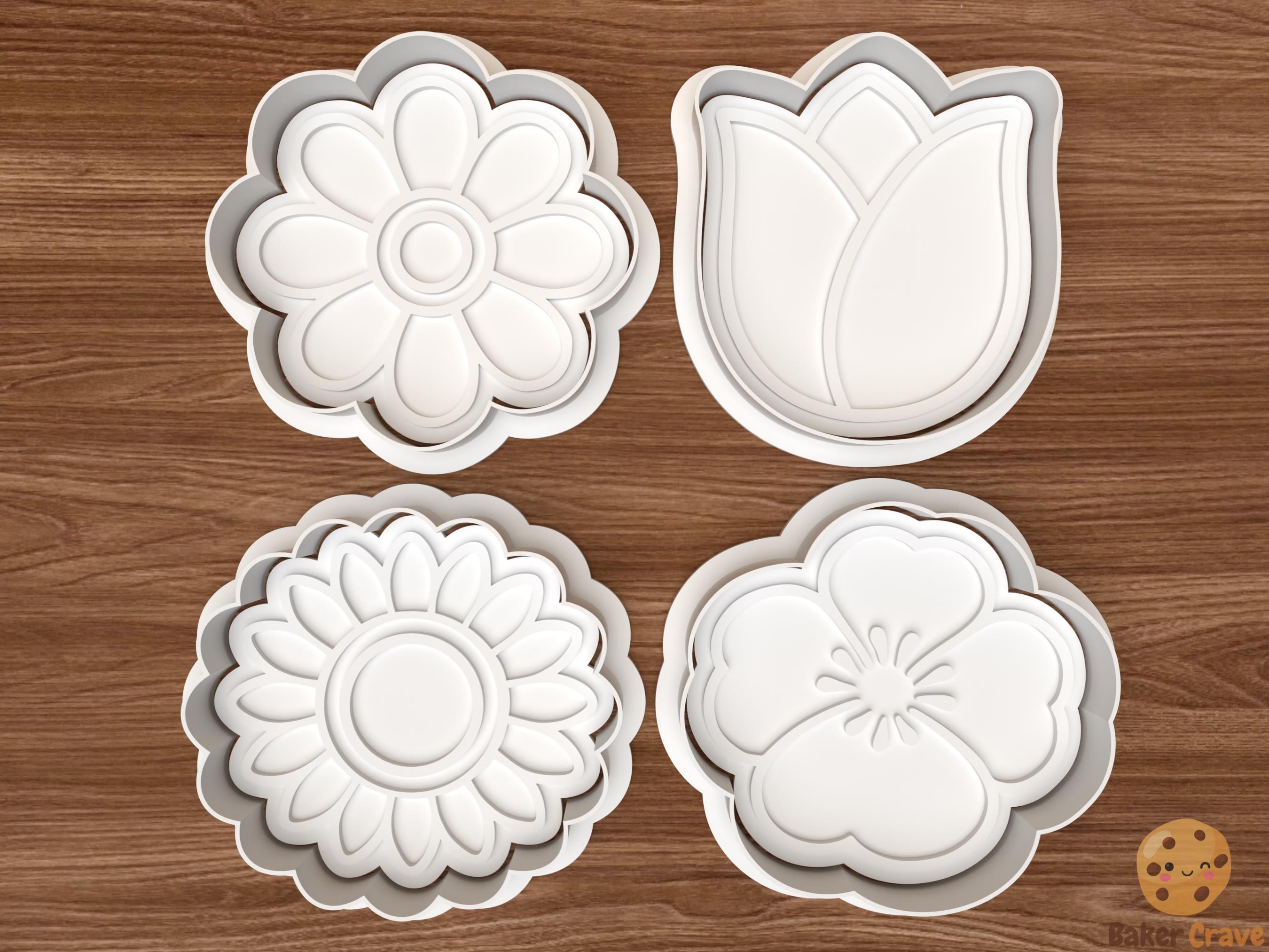 Flower Cookie Cutter Set STL File