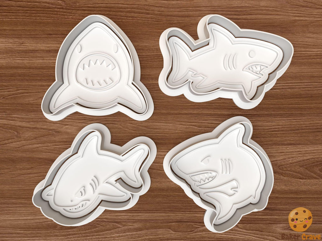 Shark Cookie Cutter Set STL File