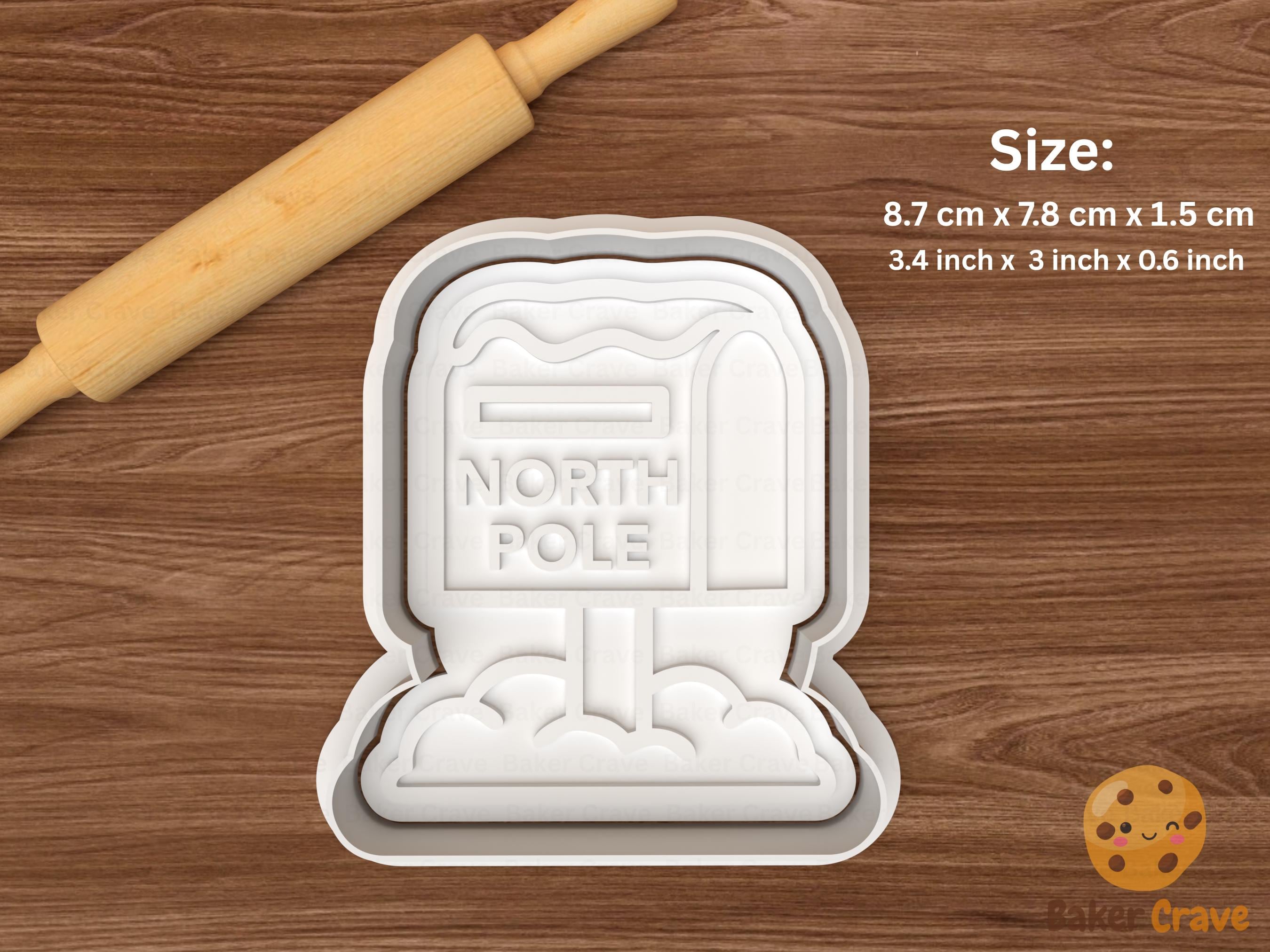 North Pole Mail Cookie Cutter Set STL File