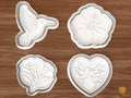 Hummingbird Flower Cookie Cutter Set STL File