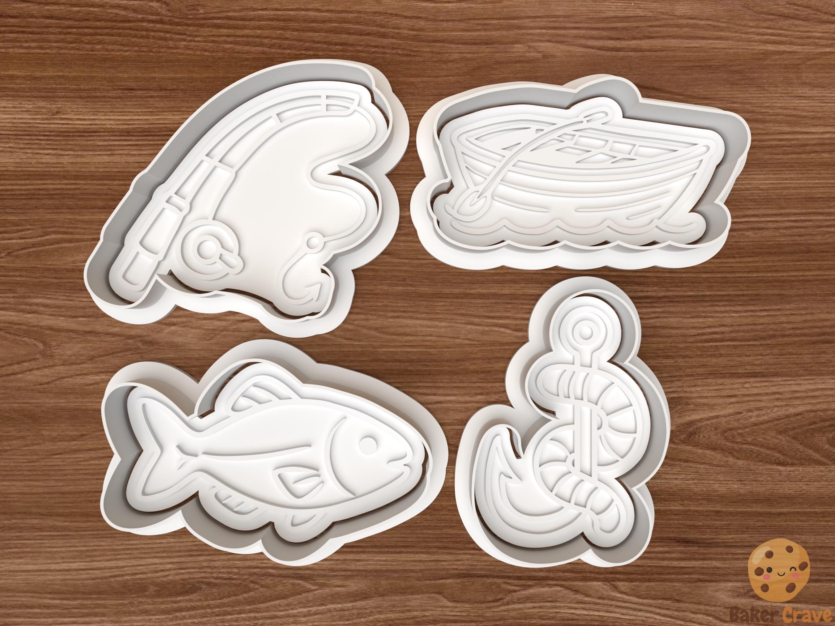 Fishing Cookie Cutter Set STL File