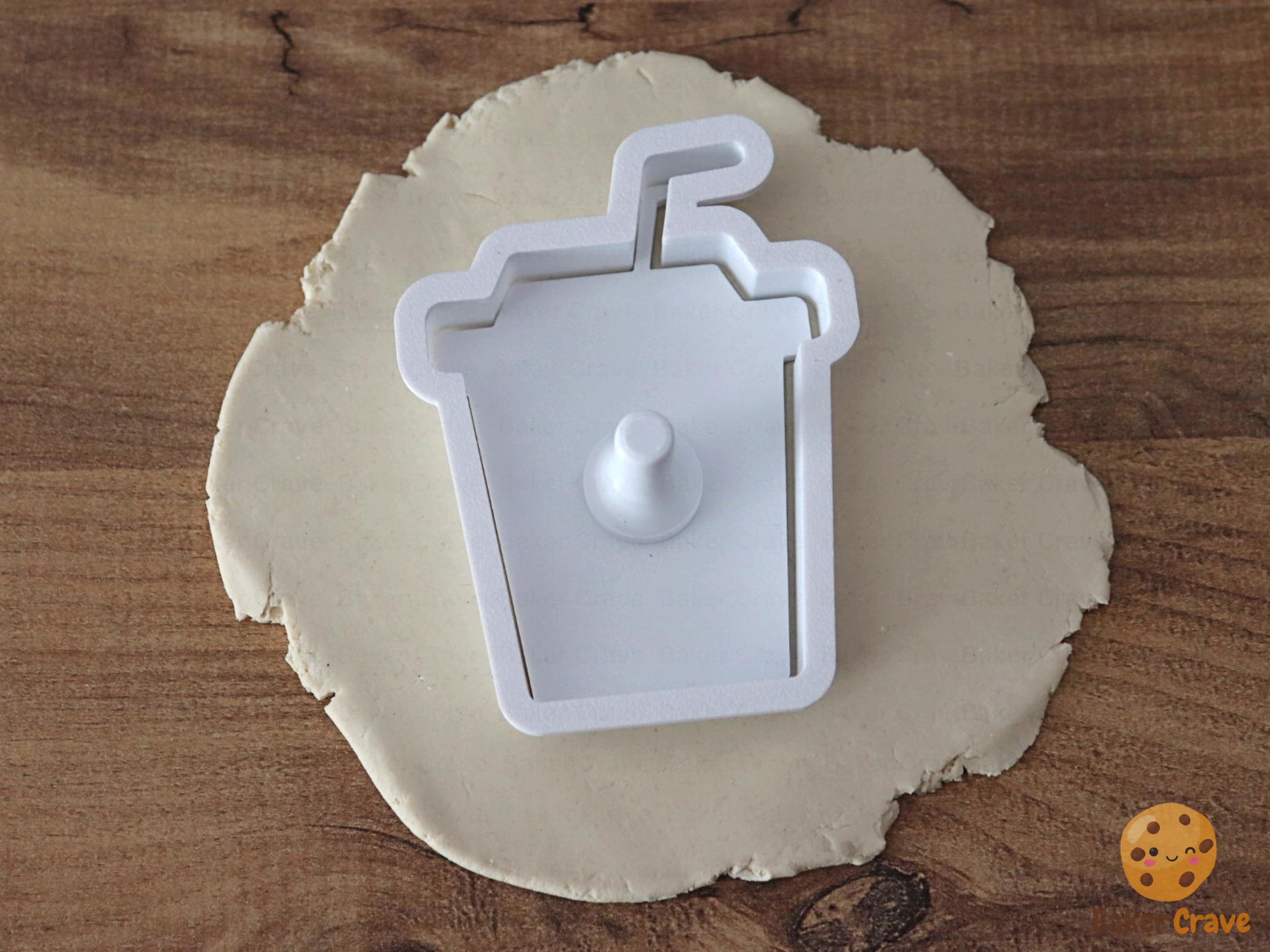 Drink Cup with Straw Cookie Cutter STL File
