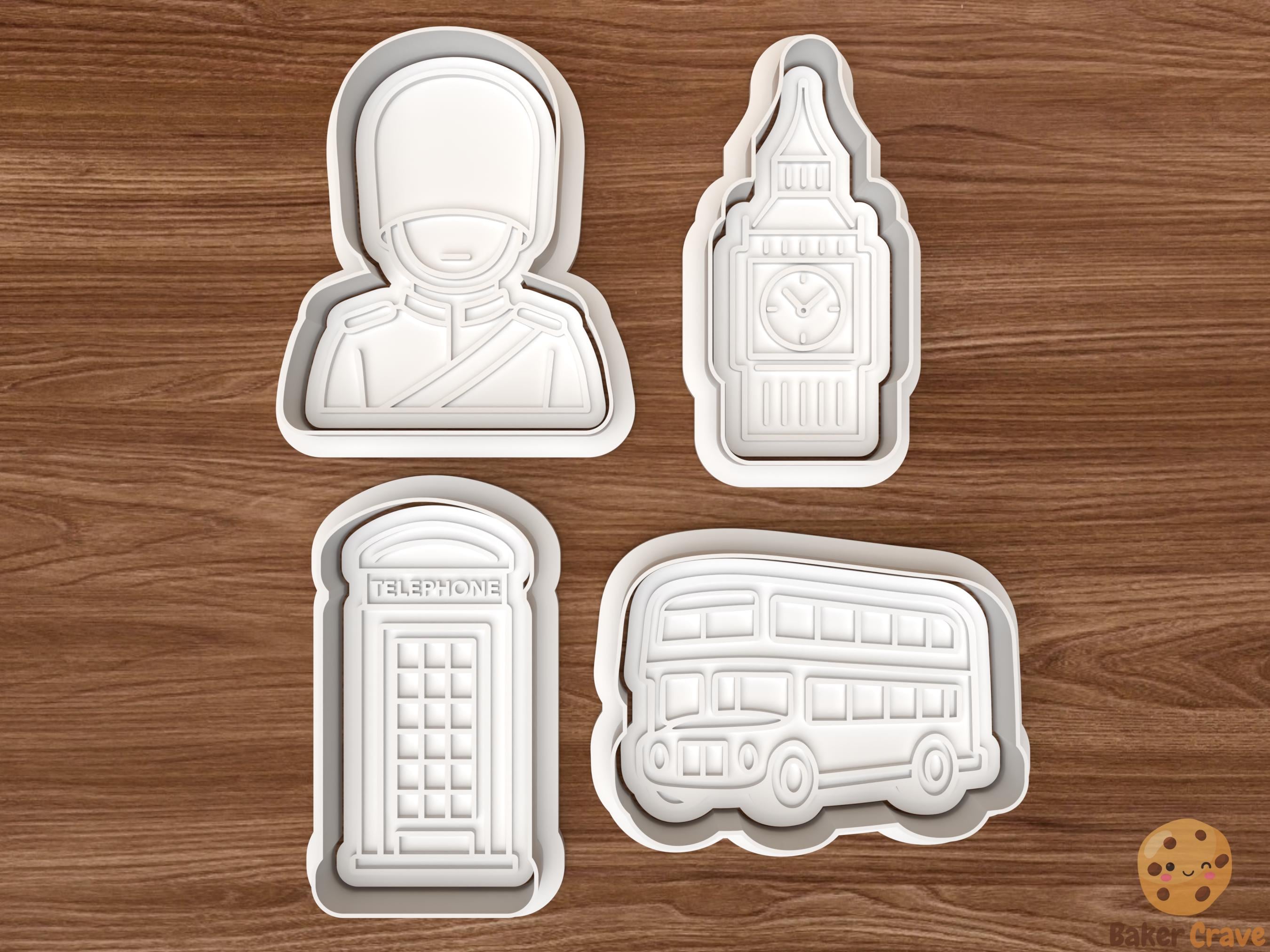 UK Culture Cookie Cutter Set STL File