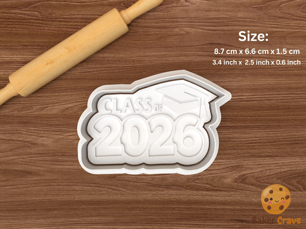 Graduation 2026 Cookie Cutter Set File STL