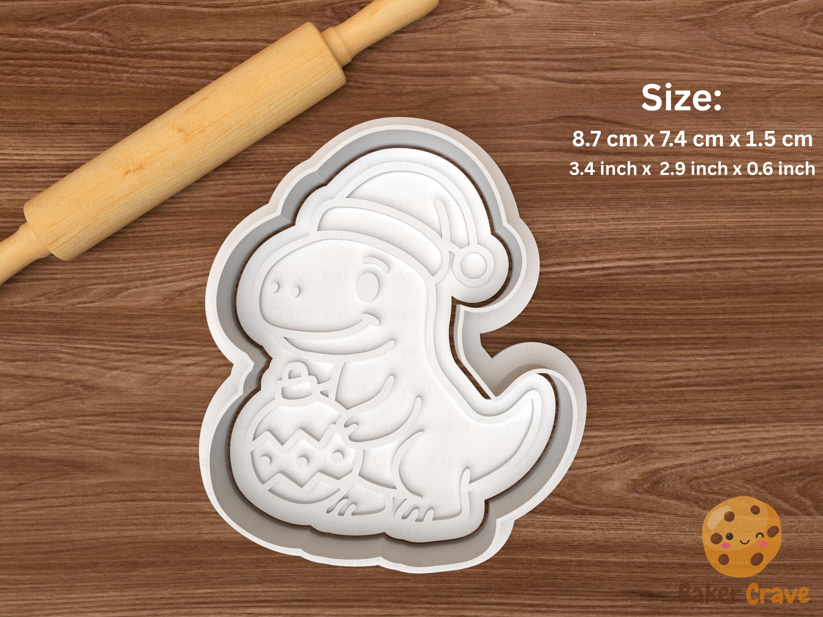 Christmas Dinosaur Cookie Cutter Set STL File