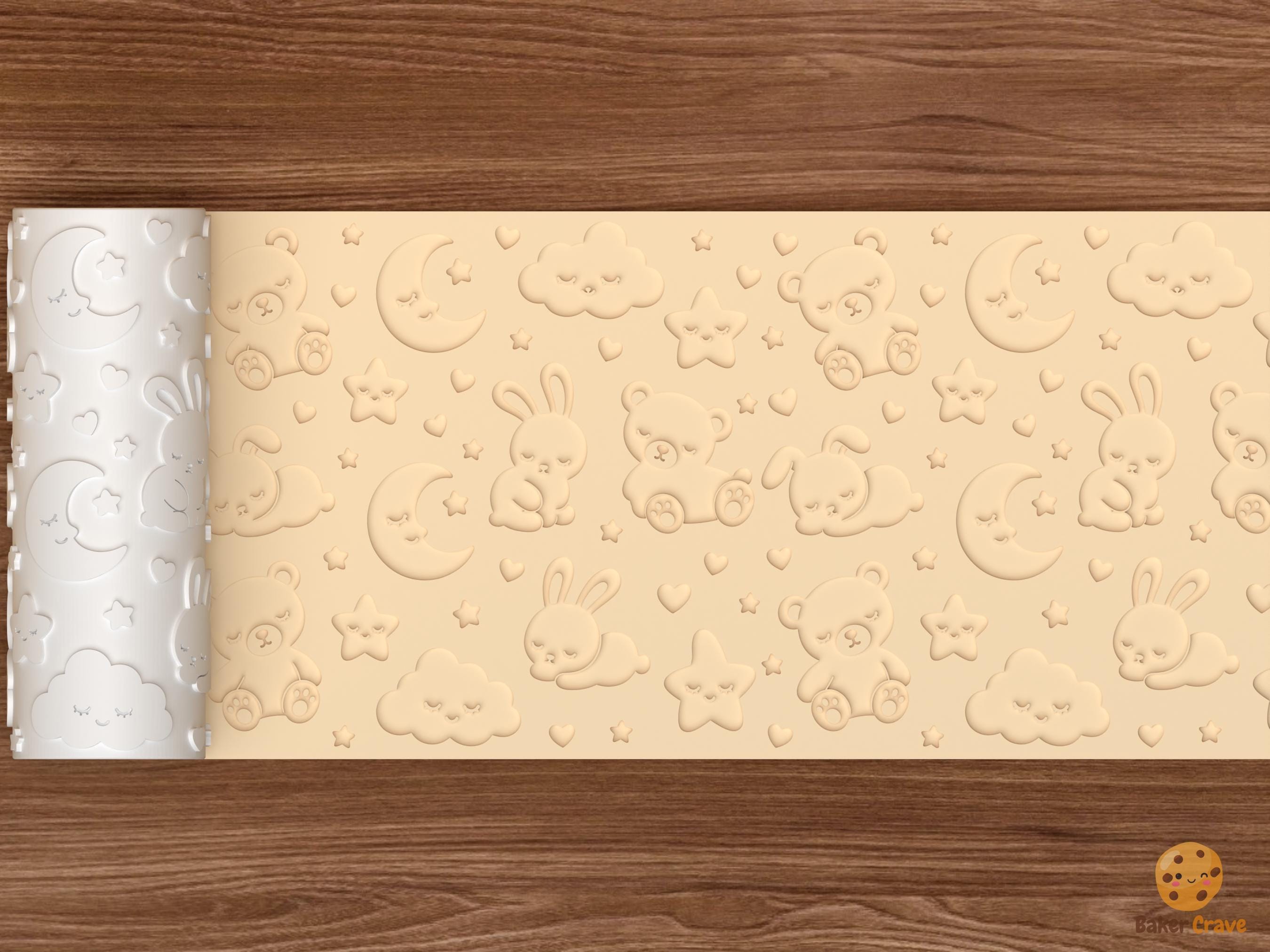 Sleepy Baby Animals Textured Roller STL File