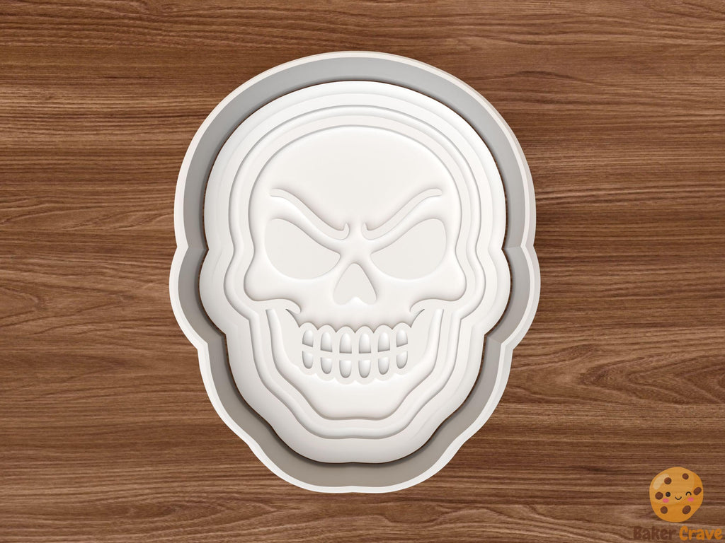 Halloween Skull Face Cookie Cutter STL File