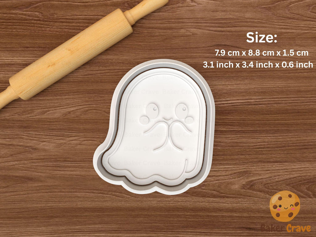 Kawaii Halloween Ghost Cookie Cutter Set STL File