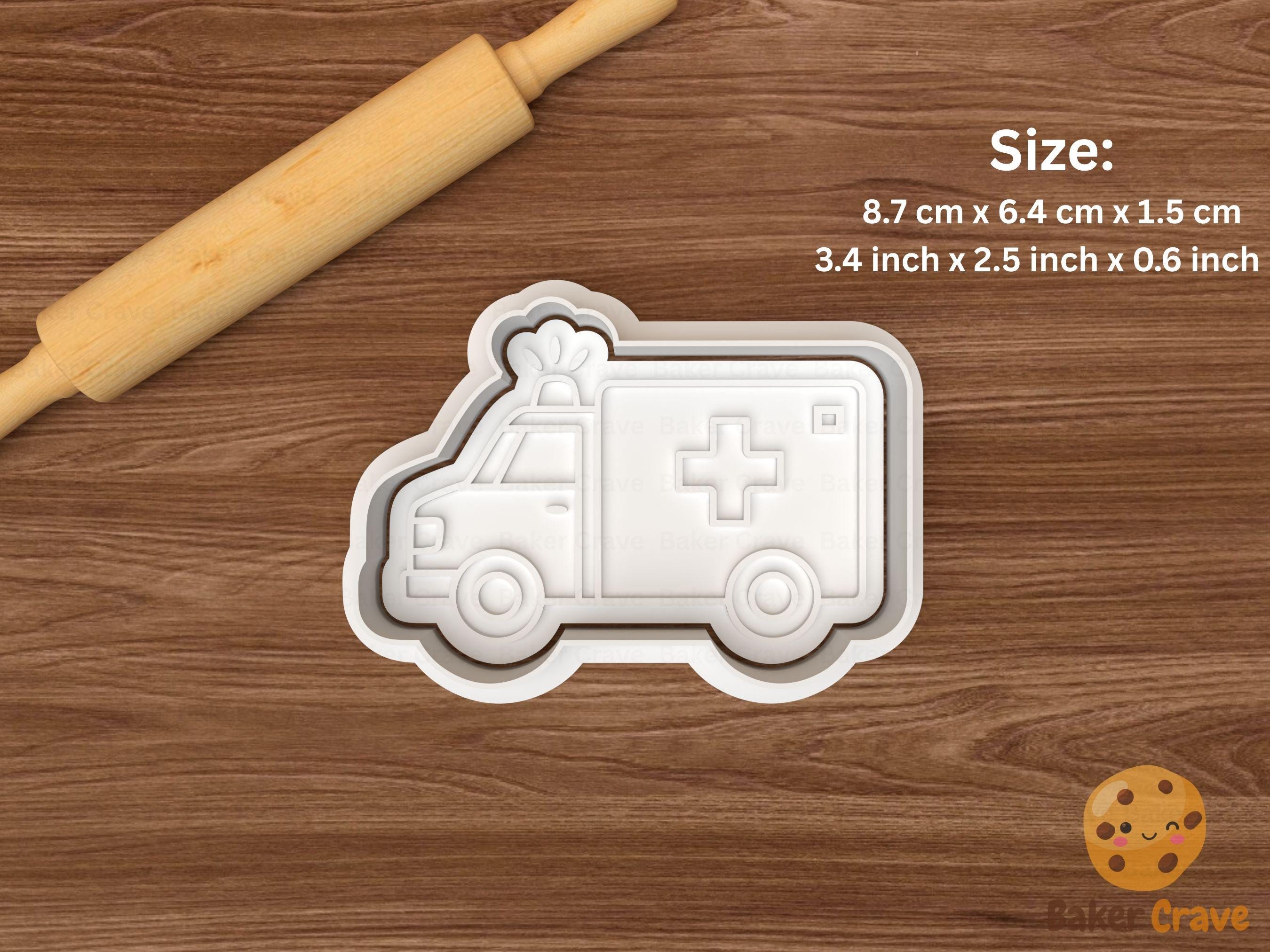 Emergency Vehicles Cookie Cutter Set STL File