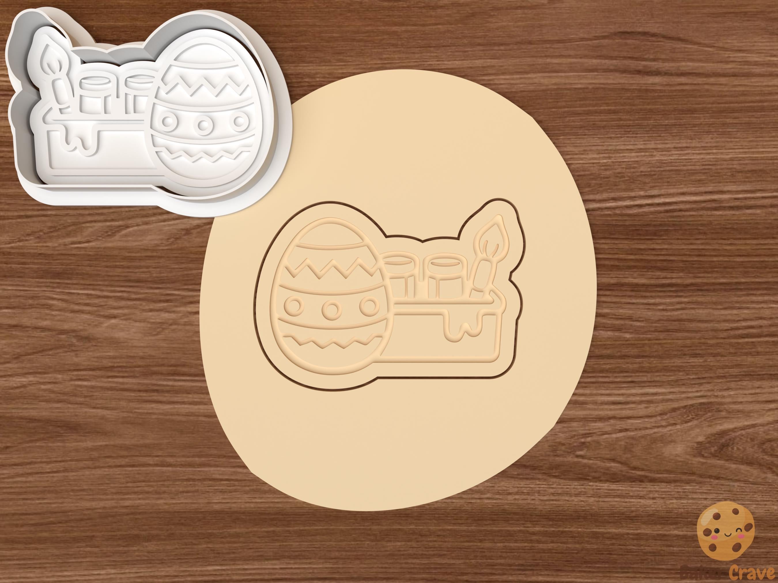Easter Painting Cookie Cutter Set STL File