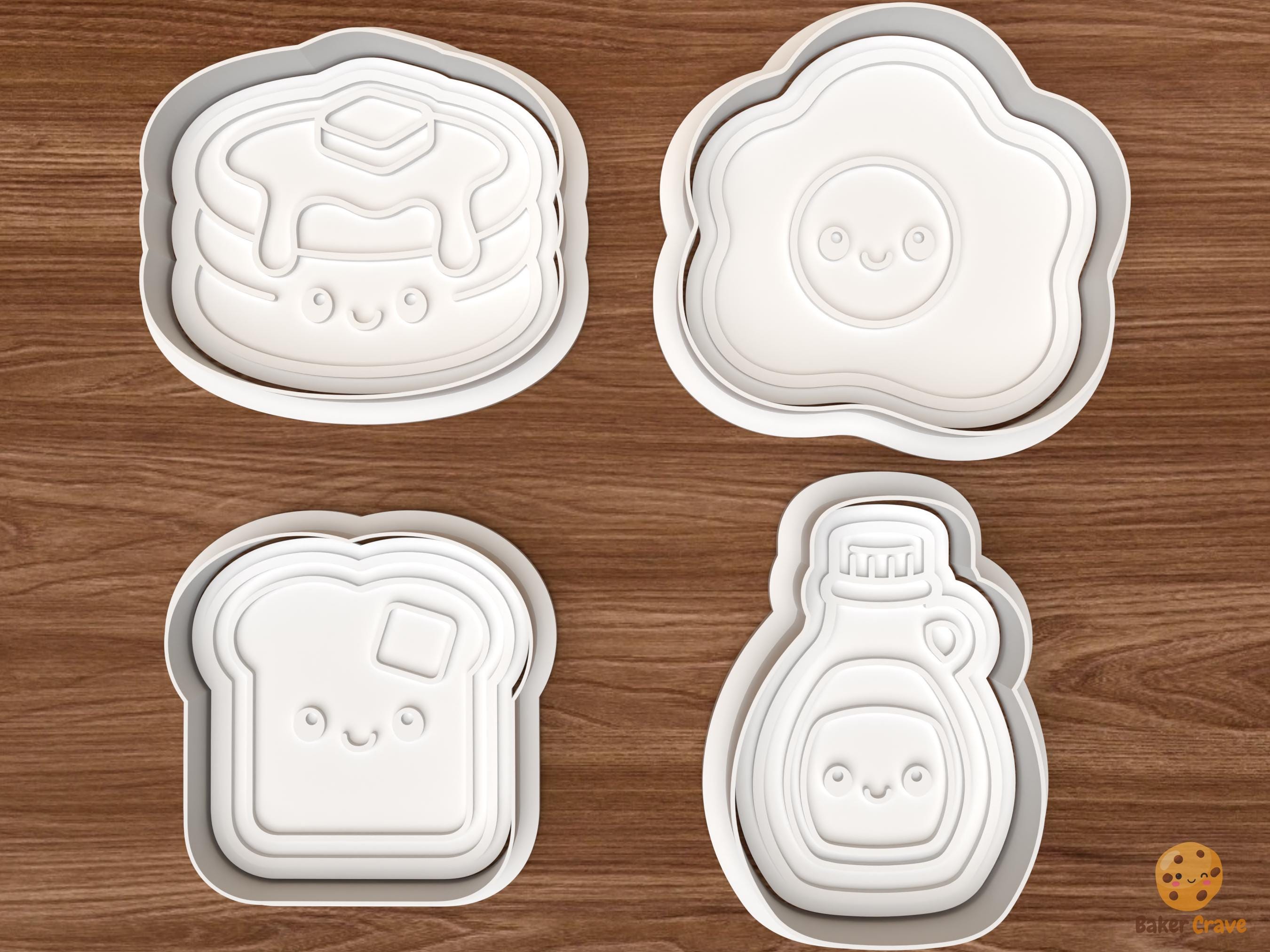 Kawaii Breakfast Cookie Cutter Set STL File