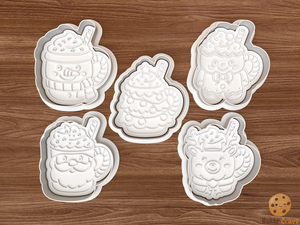 Christmas Mug Cookie Cutter Set STL File