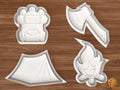 Camping Cookie Cutter Set STL File