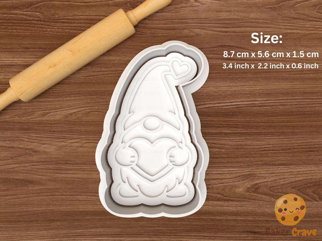 Valentine Gnome Cookie Cutter Set STL File
