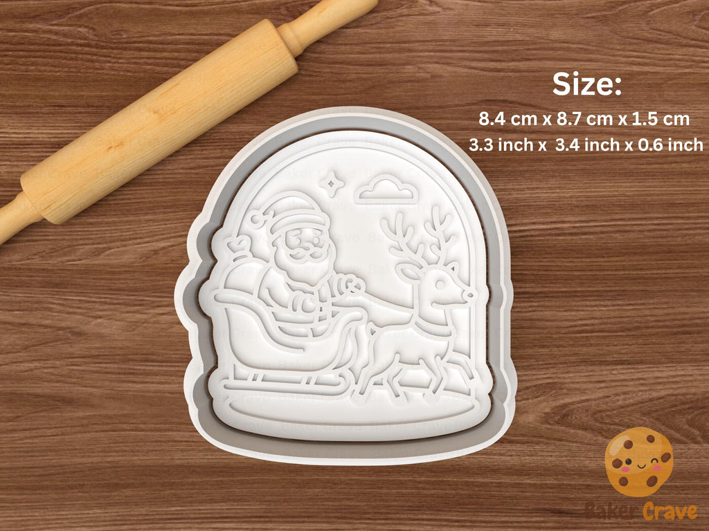 Christmas Sleigh Scene Cookie Cutter STL File