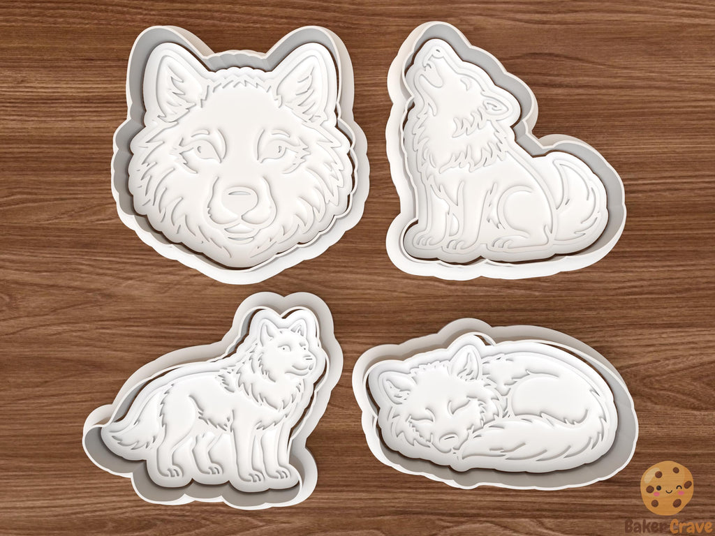 Wolf Cookie Cutter Set STL File