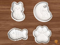 Cat Cookie Cutter Set STL File