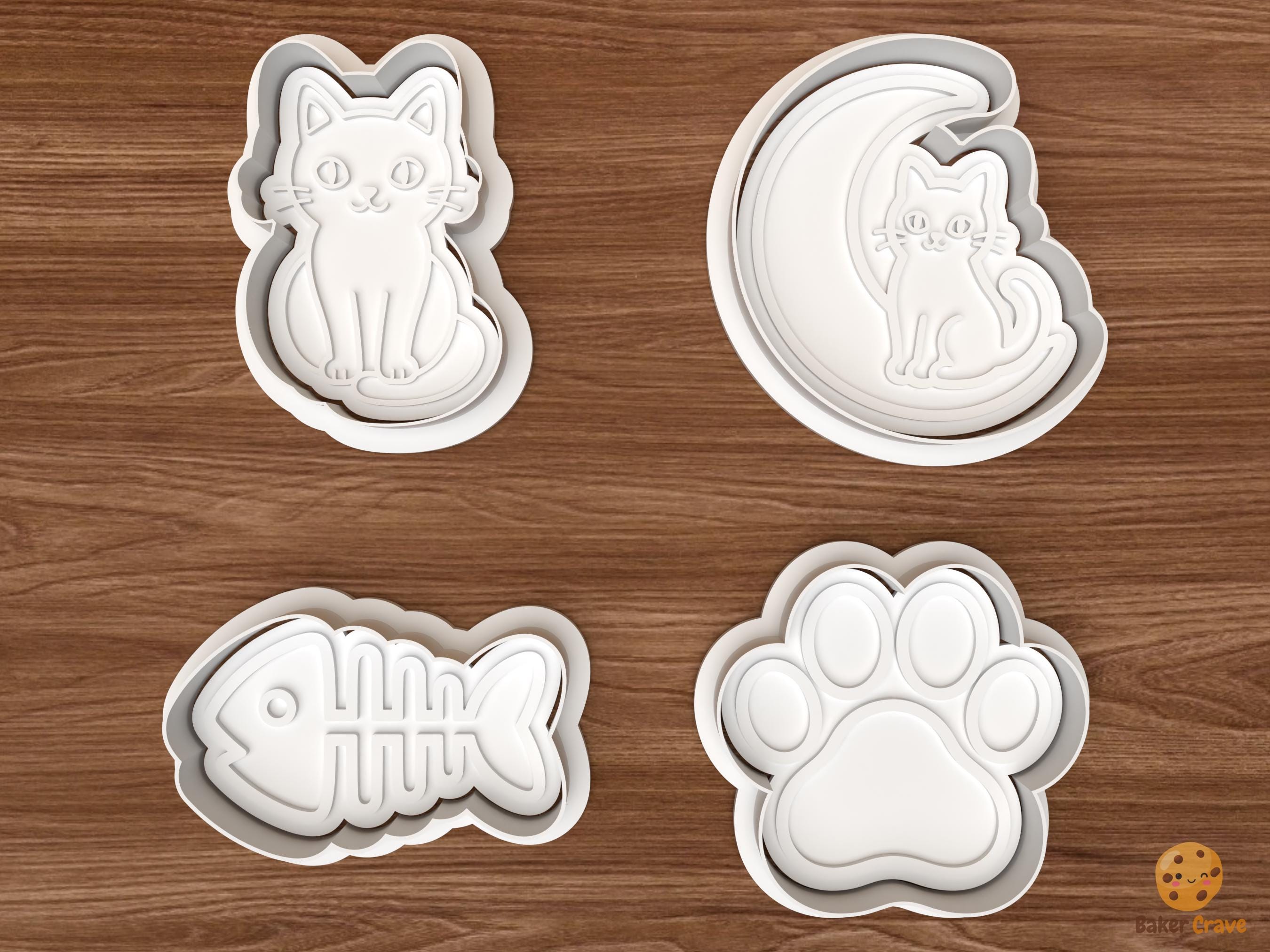 Cat Cookie Cutter Set STL File
