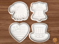 Patriotic USA Cookie Cutter Set STL File