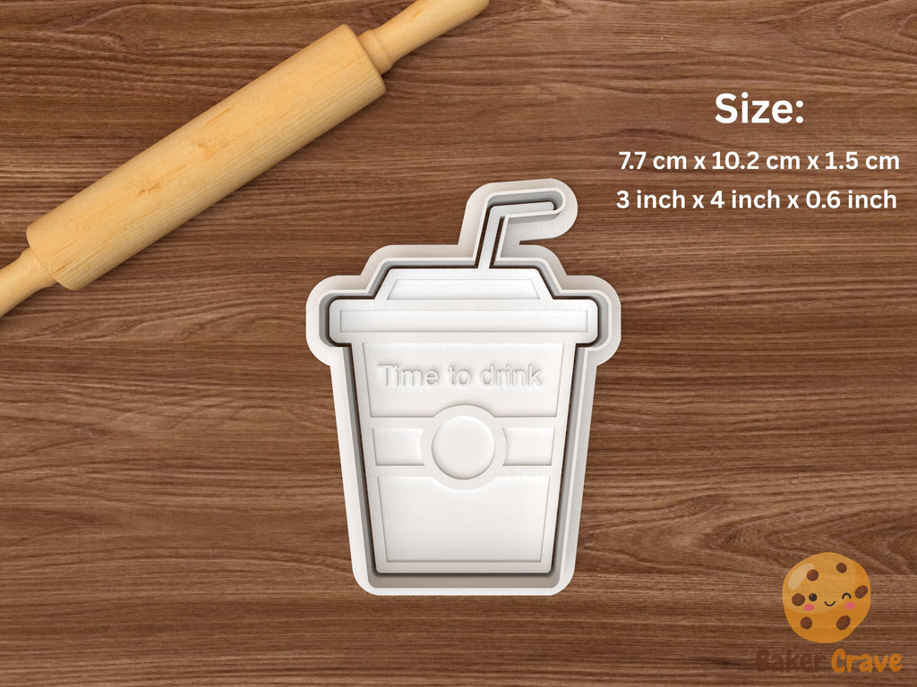 Drink Cup with Straw Cookie Cutter STL File