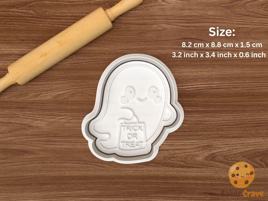 Kawaii Halloween Ghost Cookie Cutter Set STL File